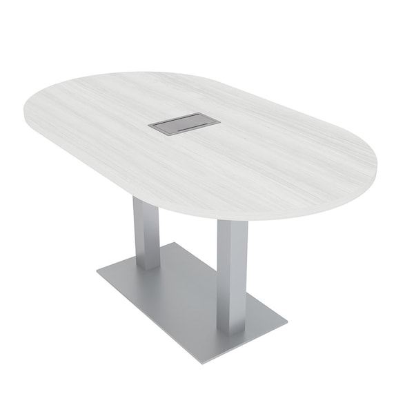 Skutchi Designs 33.5 in W, 59.5 in L, 29 in H, Engineered Wood Top, White HAR-RAC-34X60-DOU-ELEC-WHCYPRESS - main